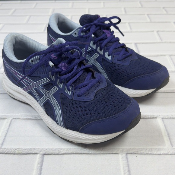 ASICS Shoes - Asics Gel Contend 8 Running Shoes Sneakers 1012B320 Navy Blue Women's Size 8